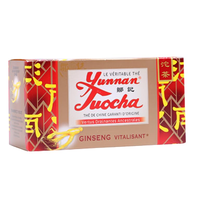 Yunnan Tuocha Zuji - Té Tuocha de Ginseng - Vitalizante - 20 bolsitas - 40 g - Original Yunnan