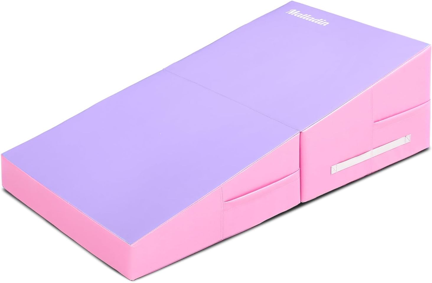 Matladin Incline Gymnastics Mat, 48"x24"x14" Tumbling Mats, Folding Gymnastics Cheese Wedge Mat, Gym Fitness Tumbling Skill Shape Mat for Kids Girls Home Training Exercise