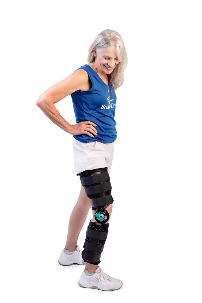 Post-Op ROM Knee Brace for Knee Pain- Telescoping T Scope Range of Motion for post operative surgeries, ACL, MCL, PCL, Meniscus Repairs