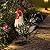 Metal Rooster Statue Yard Decor - 15" Solar Light Metal Yard Art Standing Chicken Statue Garden Decoration, Large Animal Sculpture Chicken Figture for Outdoor Porch Patio Backyard Lawn Ornament