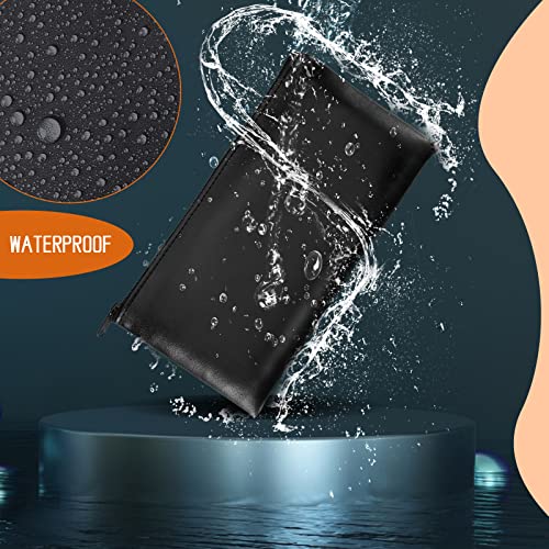 TIESOME-2Pcs-Coin-Purse-with-Zipper-PU-Waterproof-Security-Durable-Money-Pouch-Cash-Bag-Check-Wallet-Organizer-Receipt-Holder-Utility-Wallet-for-Men-Women