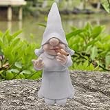 MINICAR Middle Finger Gnome Statue Lady, Funny Outdoor Garden Yard Lawn Sculpture Decoration Home Decor Naughty Gifts, 6.3 Inch Tall