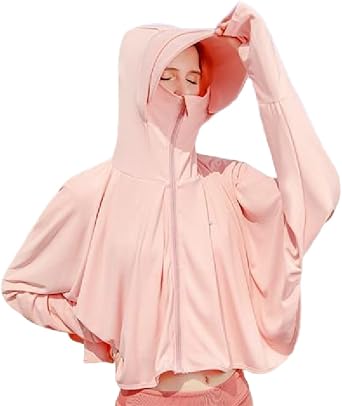 Womens Sun Protective Jacket Full Zip UPF 50+ UV Sun Protection Clothing Lightweight Long Sleeve Hoodie Sun Shirt