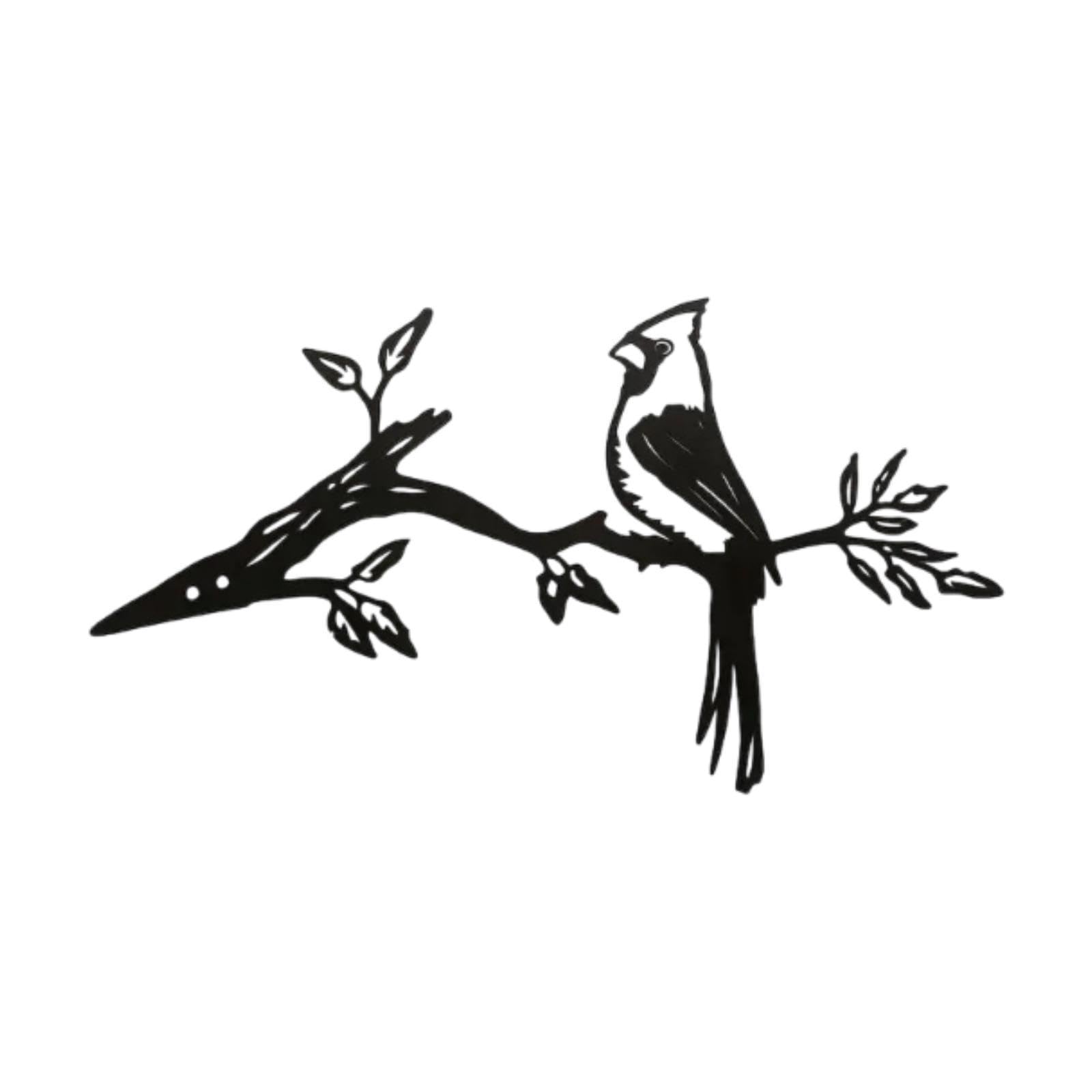 Silhouette d'oiseau en métal décorative pour arbre de jardin, sculpture en fer de 15.5x28cm