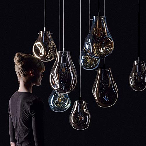 Lustre E27 en verre pour restaurant et bar art moderne