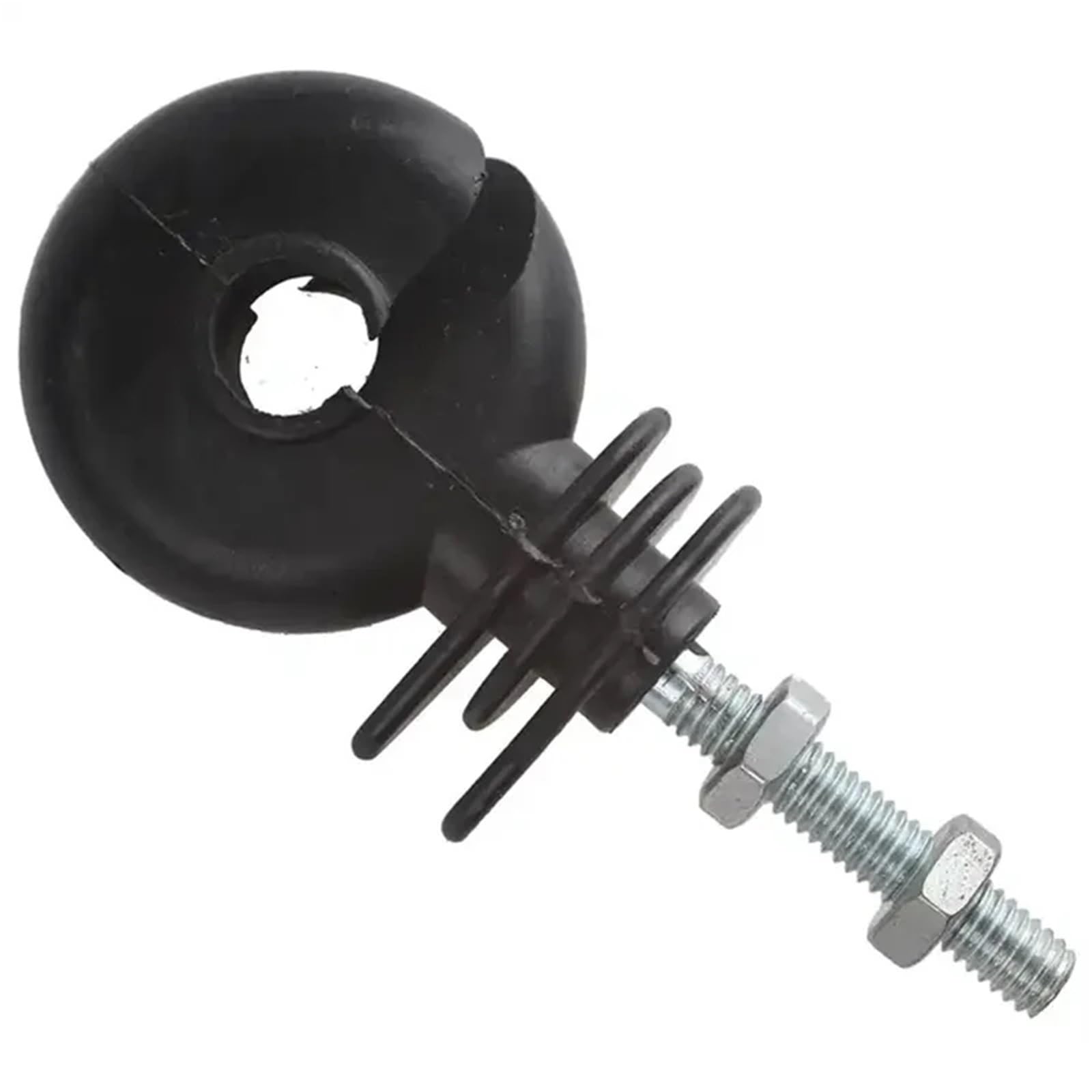 100 aisladores de postes madera galvanizados y atornillados con rosca negra for cercas eléctricas ovejas, perros, caballos ganado para Valla eléctrica