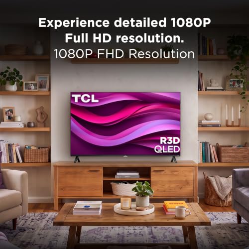 Image of TCL 32-Inch Class R3D Series QLED Roku Smart TV | FullView Bezel-Less Design, Google Cast & AirPlay 2 | Television for Bedroom, Dorm & Kitchen (32R3D, 2026) Streaming Live Local News, Sports & Movies