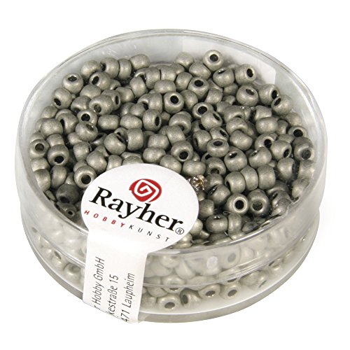 RAYHER 14307610 Metallic-Rocailles, Matt, 2,6 mm Ã...