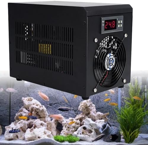 Aquarium Chiller with Pump & Pipe, 60L Capacity Fish Tank Cooling System, Ultra Quiet Design for Efficient Temperature Control & Optimal Fish Health