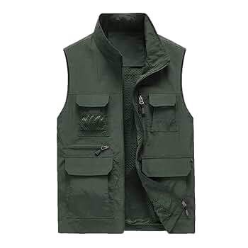 Men's Lightweightmulti-Pocket Vest Men's Casual Sleeveless
