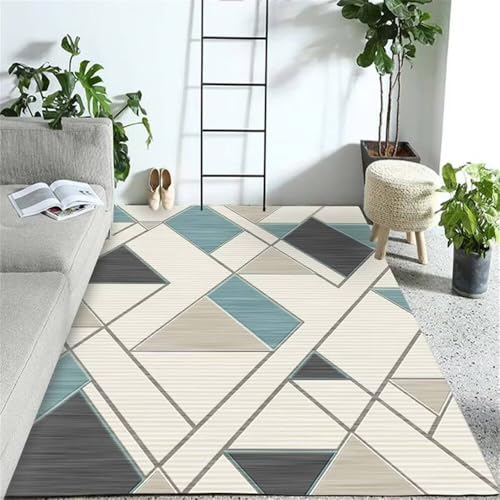 Tapis de salon bleu moderne et moquette de chambre 70x200cm - 2