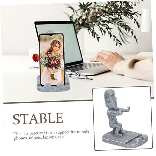 Vosarea Desktop Cellphone Holder Ornament Holders Desktop Stand Tabletop Phone Rack Desktop Ornament Office Phone Holder For Desk Mobile Phone Holder Phone Stand Bracket Telephone Grey #TOP2