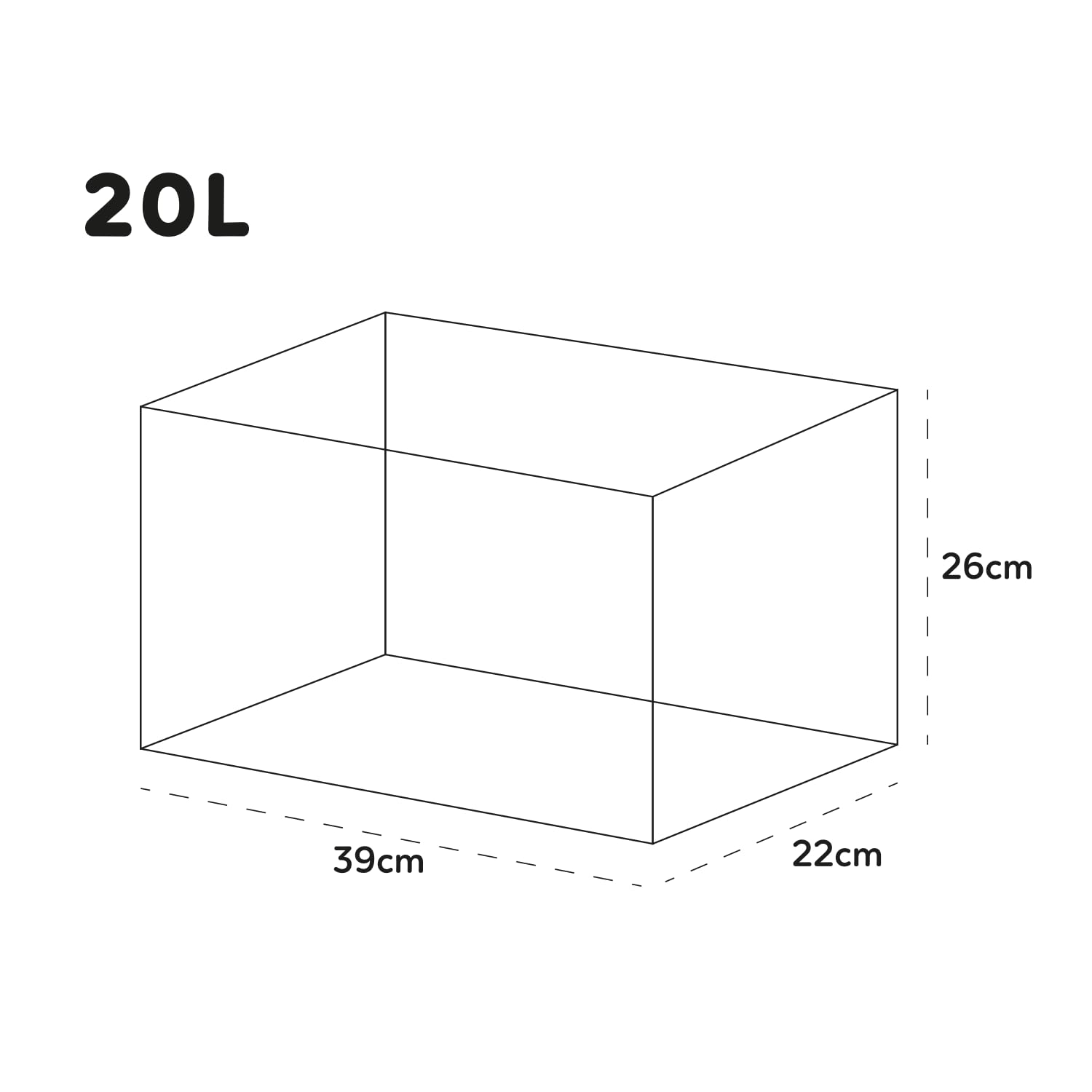 AQPET One Mini akwarium z czarnego szkła, 20 l, kompletny zestaw akwarium z filtrem wewnętrznym, piaskiem, rośliną dekoracyjną i tłem – eleganckie wzornictwo 36 x 22 x 26 cm, idealny dla
