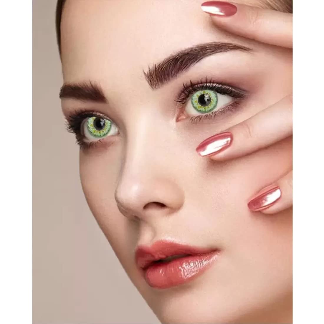 Roseleaf Emerald Green Monthly Disposable Soft Contact Lenses with UV Protection