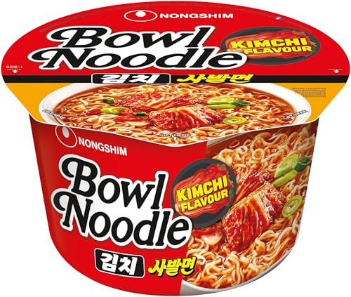 Nong Shim Instantnudeln Kimchi Bowl Noodle Soup – Koreanische Ramen Nudelsuppe - schnelle Zubereitung – 1 x 100g
