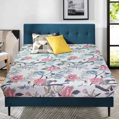 Image of WELLFIT Premium Glace Cotton 300 TC Mattress Cover /Protector for Single Size Bed with Zip /Chain /2.5x6 ft / 30x72x5 inch