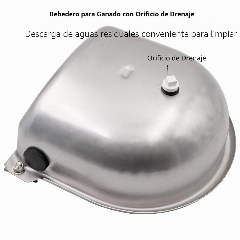 Automático Acero Inoxidable Ganado Cuenco Mascotas Bebedero con Válvula de Flotación Comederos y Bebederos para Caballos Cabras Perros Cerdos