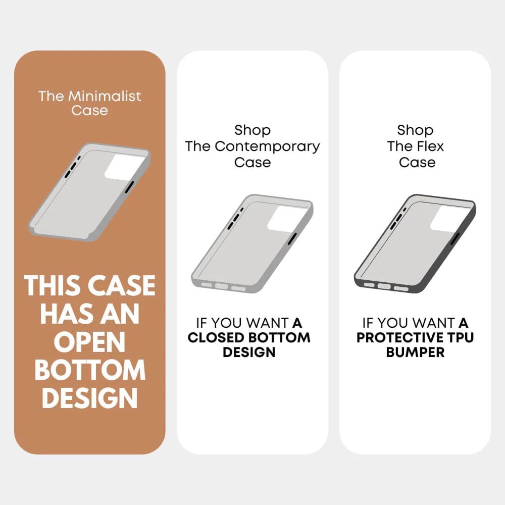 Bullstrap Minimalist Open Bottom Handcrafted Leather Case for iPhone 16 Pro | MagSafe Compatible Premium Full-Grain iPhone 16 Pro Leather Case w/Beautiful & Unique Patina | Sienna