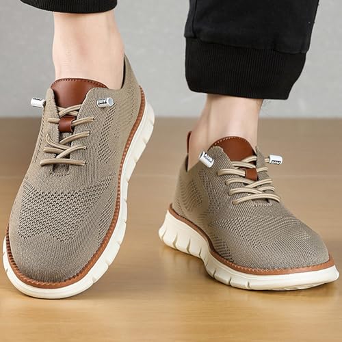 Men's Business Casual Shoes Breathable Loafers Lace-Up Lightweight Sneakers Walking Footwear Breeze Shoes Oxfords2