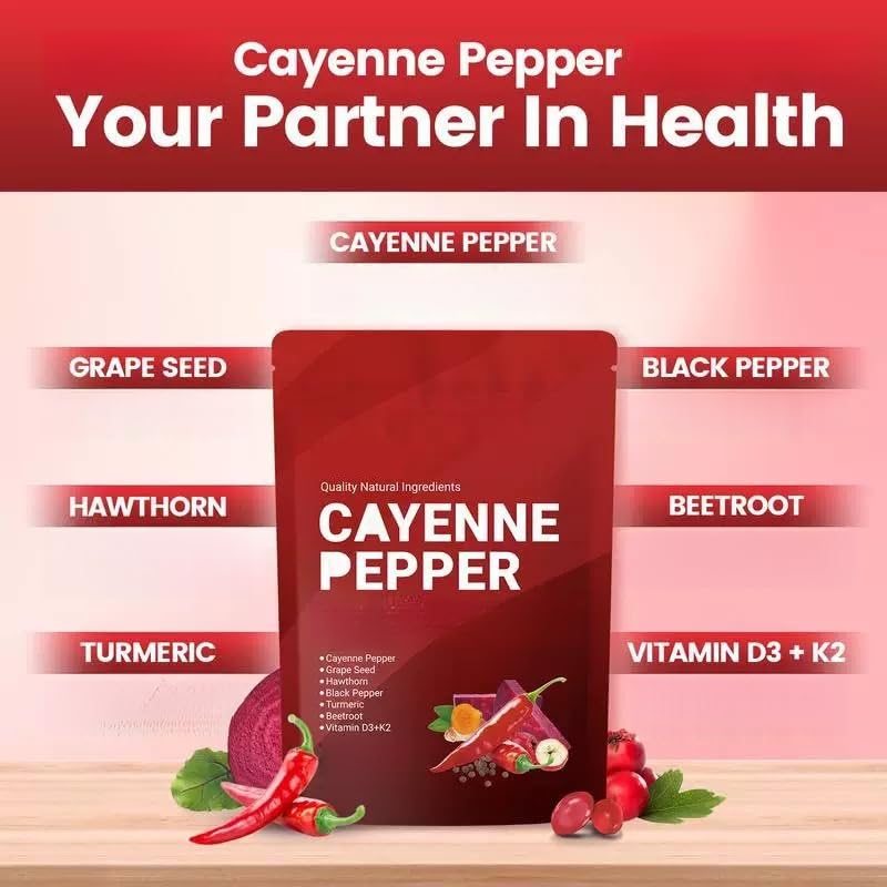 Piment de Cayenne naturel en gélules véganes pour la vitalité active