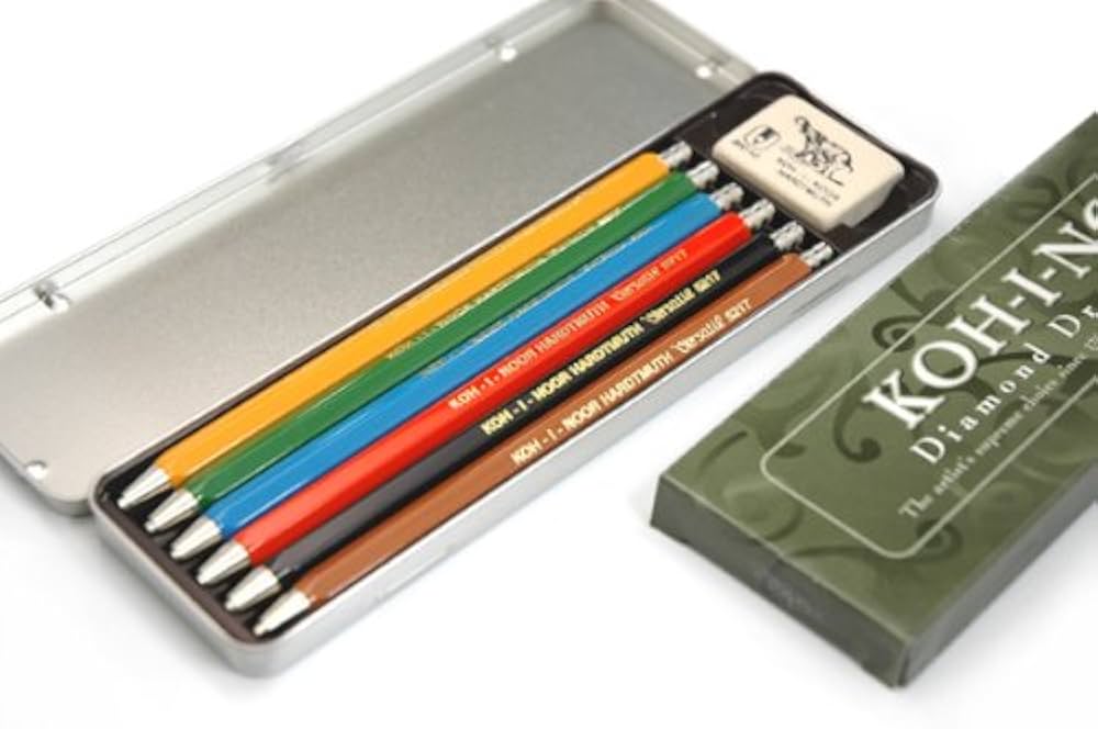 Amazon.co.jp: 【KOH-I-NOOR】コヒノール 2mm芯ホルダー缶入り6