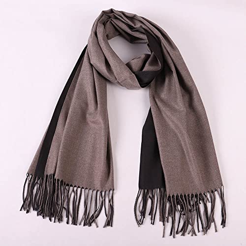 Roll Up Women's Cozy Soft Two Tone Cashmere Scarves Scarf Wrap Shawls3