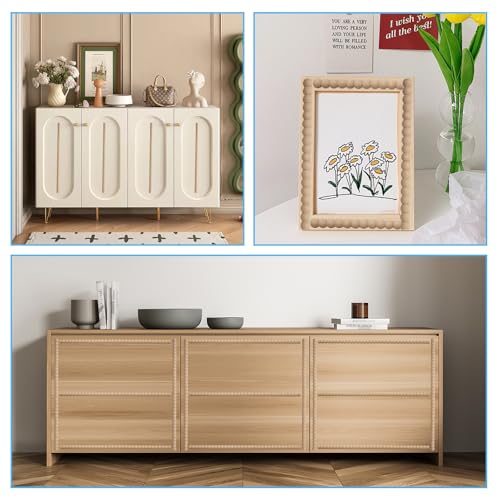 Adornos de madera con cuentas para decoración de pared en salones y hogares 8