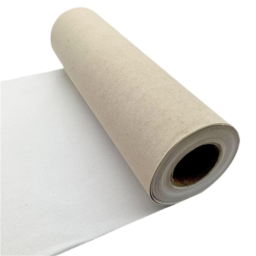 1 Stück Inen Blend grundierte Leinwand 400 g/m² for Künstler, feine Textur, leere Leinwandrolle mit 30 cm – 220 cm Breite(210cm)
