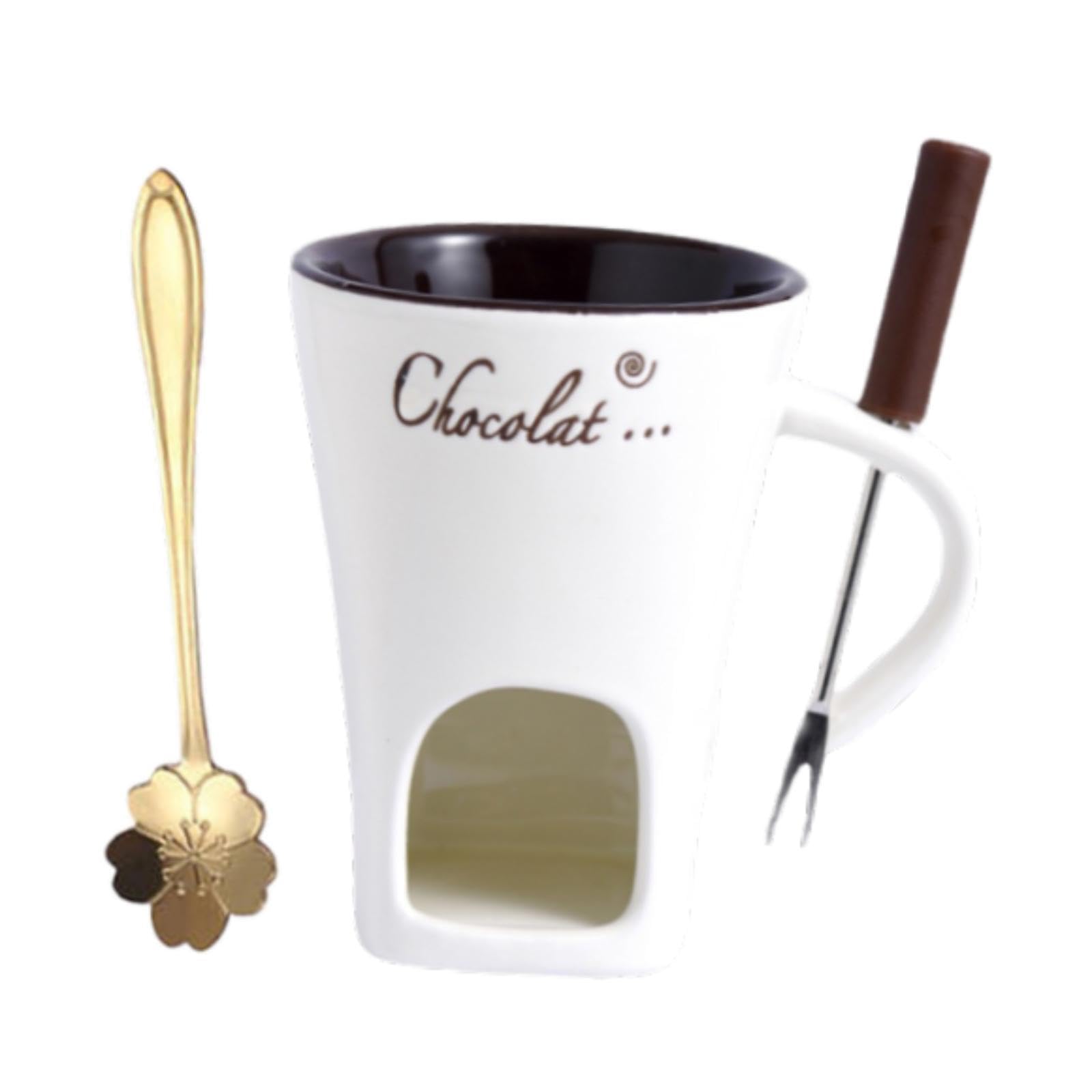 SECRET DESIRE Creations Chocolate Fondue Mug Chocolate Melter Home Anniversary Ice Cream Hot Pot Cup White|Home Decor|Figurines-image-32