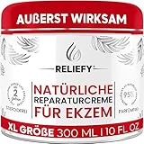 EKZEM CREME, natürliche, unparfümierte Feuchtigkeitscreme für den ganzen Körper, 300 ml, gegen trockene, empfindliche Haut, Ekzeme, Schuppenflechte & Dermatitis | Für Babys, Kinder und Erwachsene