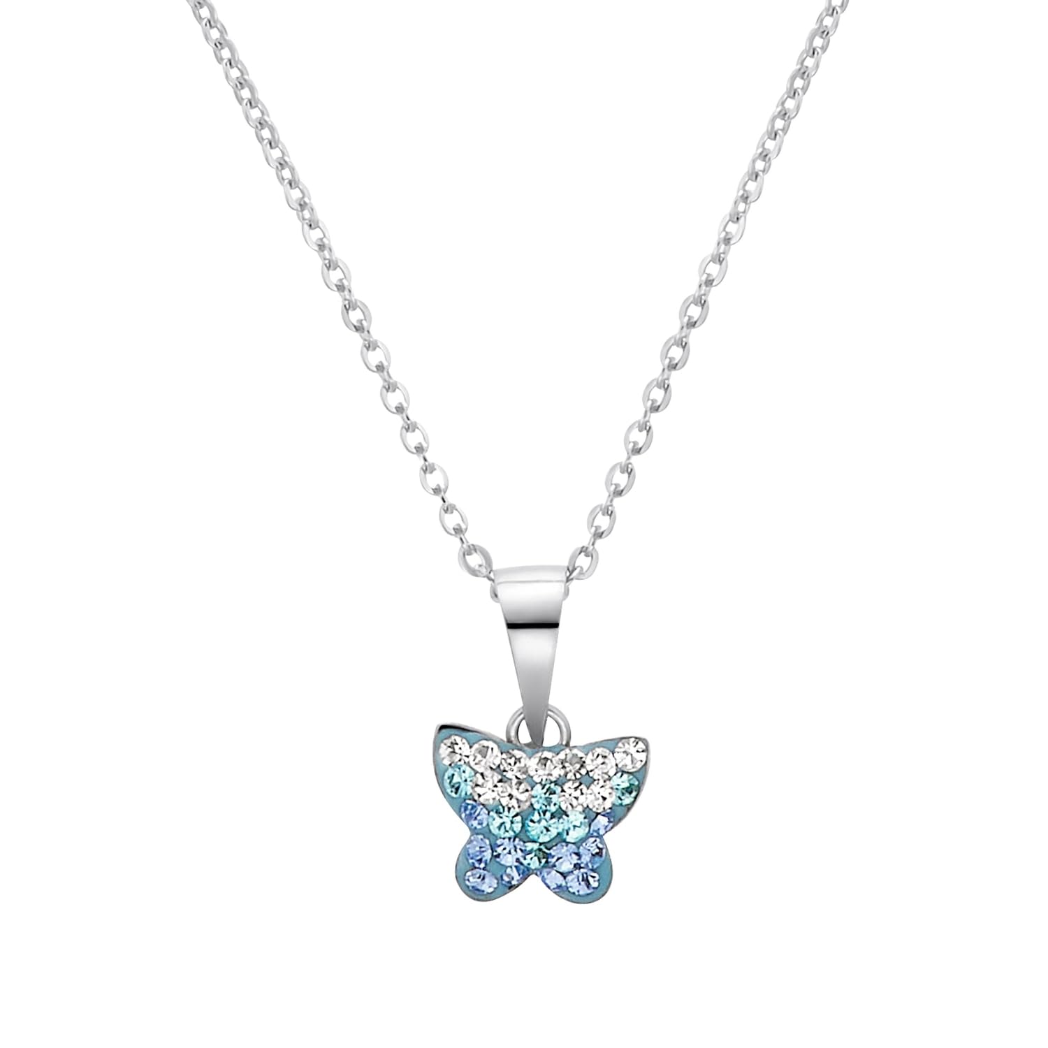 Amor Kette mit Anhänger 925 Sterling Silber Mädchen Kinder Sets, 35+3 cm, Silber, Kommt in Schmuck Geschenk Box