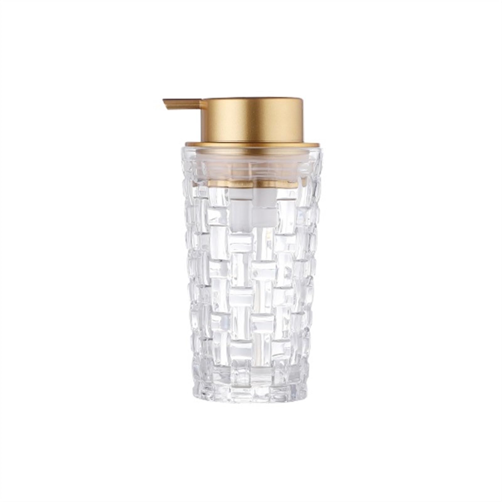 Soap Lotion Dispenser 280ml Gem Patterned Clear Glass Soap Dispenser with Pump, Refillable Hand Soap Dispenser for Kitchen, Premium Bathroom Soap Dispenser for Dish Soap, Lotion Liquid Bottle Dispense