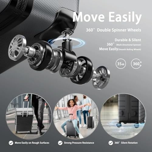 3-piece spinner luggage set lightweight 20/24/28 inch abs hard shell suitcases with tsa lock4