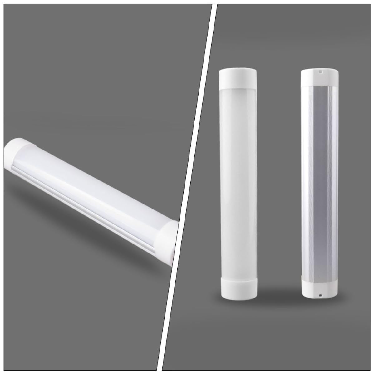 Lanterna LED Ricaricabile USB Portatile Attacco Magnetico | Corpo in Pvc Bianco, per Casa e Campeggio All’aperto, Luce Compatta da Tenda