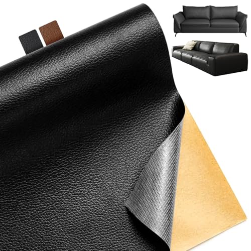 La mejor selección de Cuero Negro , tabla con los diez mejores. 47 Kit de Parches Reparadores de Piel, Adhesivos para Reparar Cuero, Ideal para Reparar Productos de cuero como Sofás, Asientos y Bolsos (50 x 137 cm)