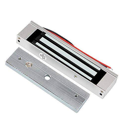 Cerradura magnética electrónica, fuerza de sujeción de 180 kg, sistema de control de acceso de 12 V CC, NC a prueba de fallos