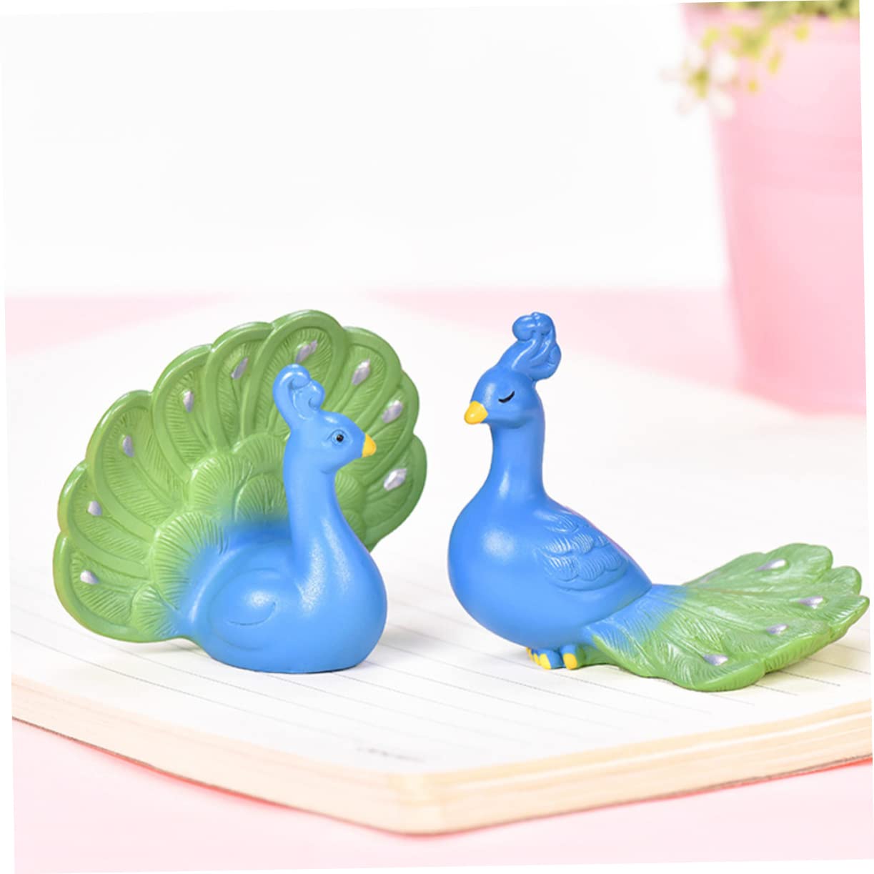 Kawaii Lapin Chat Poussin Tête Plastique Artisanat Fée Jardin Décoration Bricolage Art Accessoire Résine Pet Miniatures Figurines