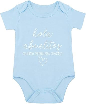 Hola Abuelitos Spanish Pregnancy Announcement Bodysuit for Baby Anuncio de Embarazo Para Abuelos Infant