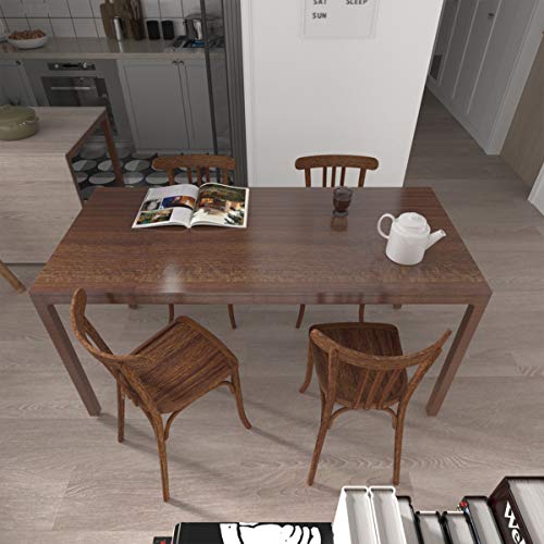 BAYYA Brown Walnut Wood Grain Wallpaper Waterproof Peel and Stick