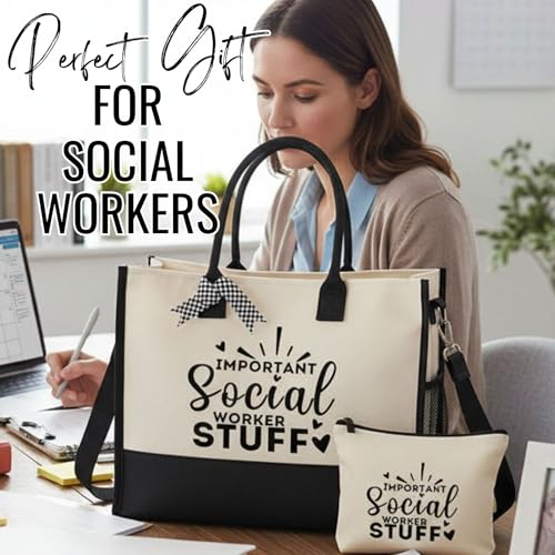 Bolsa Tote de Lona para Trabajador Social miniatura 2