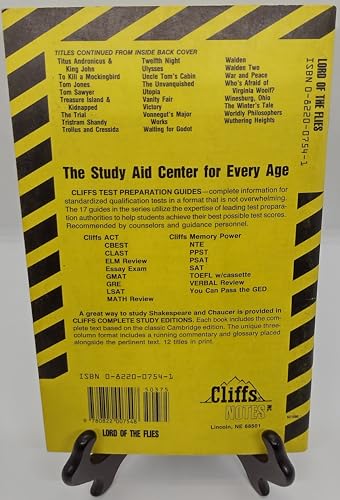 Cliffsnotes Lord of the Flies (Cliffs Notes) by... B006PTE86W Book Cover