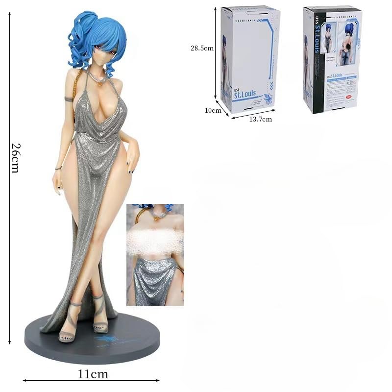 REOZIGN Azur Lane Figurines, USS St. Louis Action Figure Statue 24