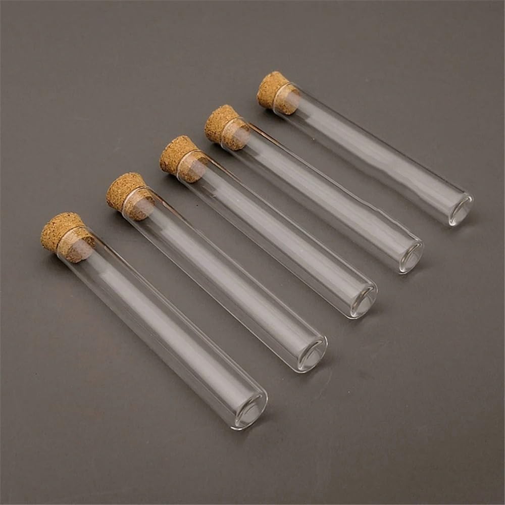 Laborausstattung und -bedarf 100 teile/los Labor 12x75mm Flachen Boden Reagenzglas Aus Glas Mit Korken for Experiment
