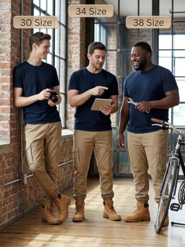 Image of Leriya Fashion Men's Cargo Pants | 6 Pocket Cotton Cargo Joggers for Men | Loose Fit Stylish Pant with Pockets | Casual Baggy Trousers & Streetwear Lower