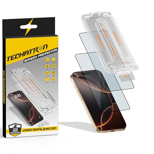 Protection verre trempé iPhone 16 Pro Max lot de 2 avec couverture bord à bord