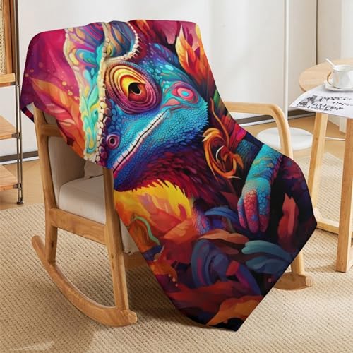 Couverture en Flannel Douce Caméléon pour Lit Moelleux et Chaud - 7