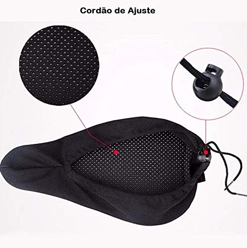 Capa Selim Bike Gel Banco Bicicleta Spinning Anatômica Bmx