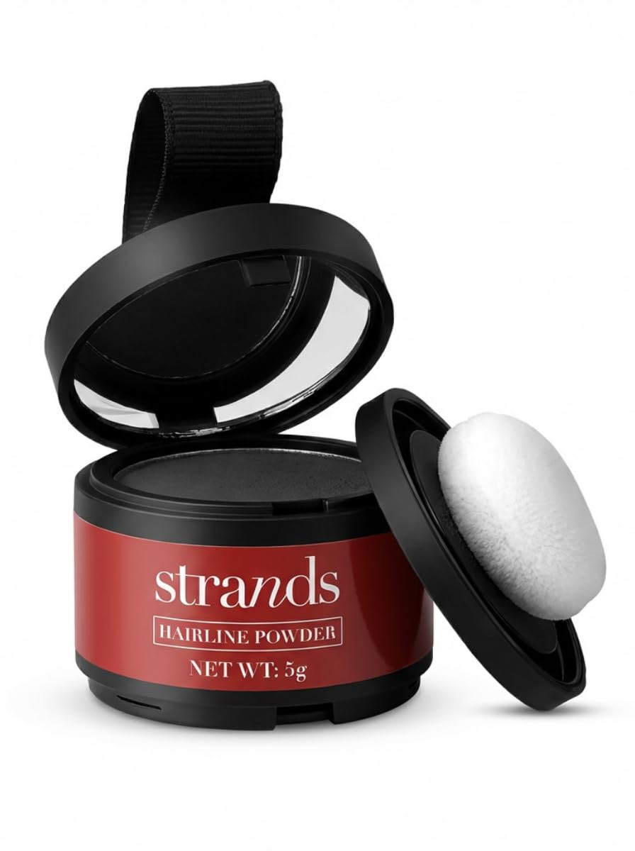 Strands Instant Cover-Up Hair Powder | 100% Instant Grey Coverage | Seamless Natural Finish | Gentle, Non-Drying Formula | Natural Black Color | 5gm-image-28
