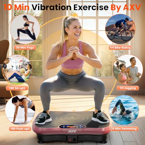 Image of AXV Vibration Plate Fitness Platform Exercise Machine Vibrating Shaking Full Body Shaker Workout Vibrate Stand Shake Board Sport for Weight Loss Fat Burner for Gym Home Office