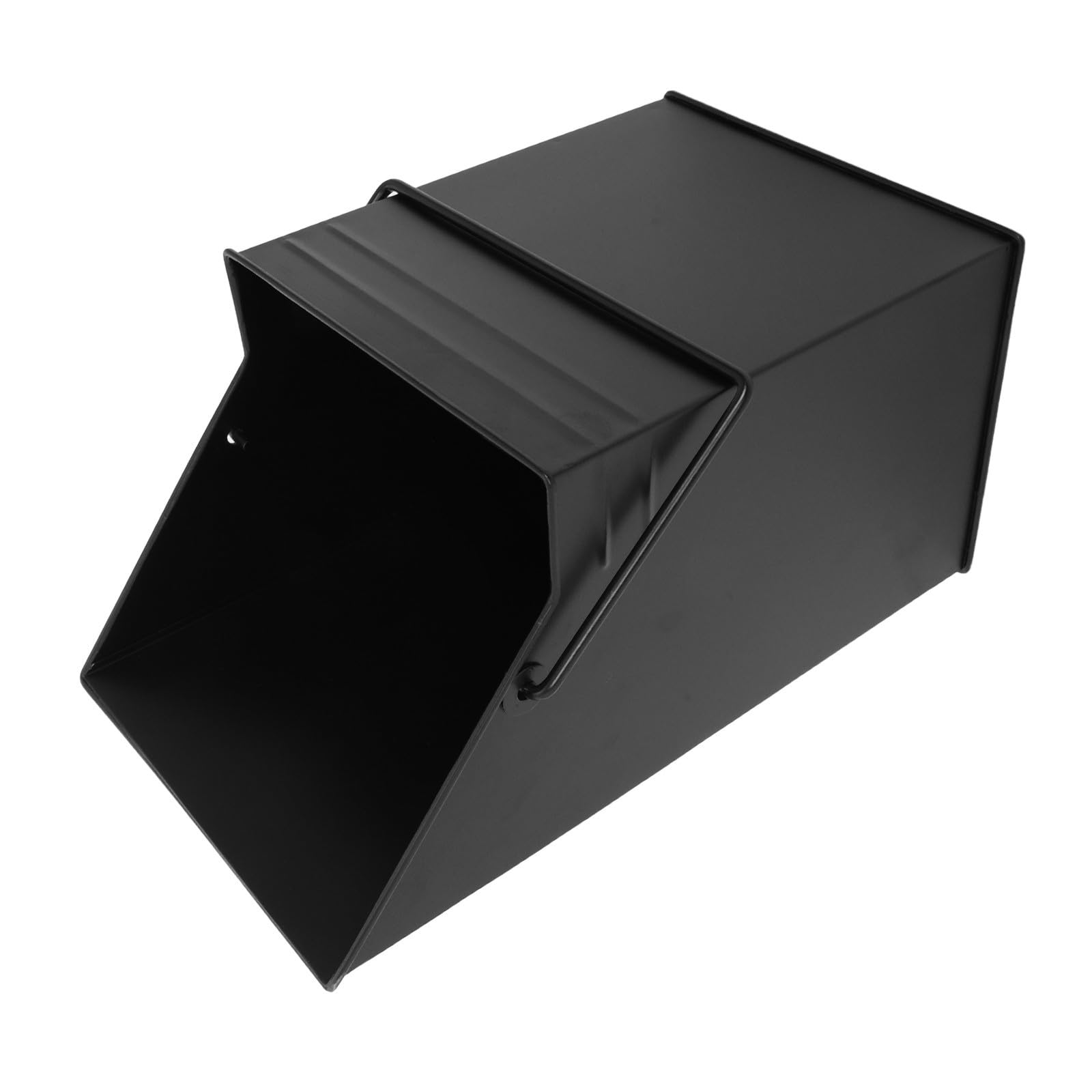 Operitacx Cubo para Chimenea de Hierro con Asa Robusta Negro